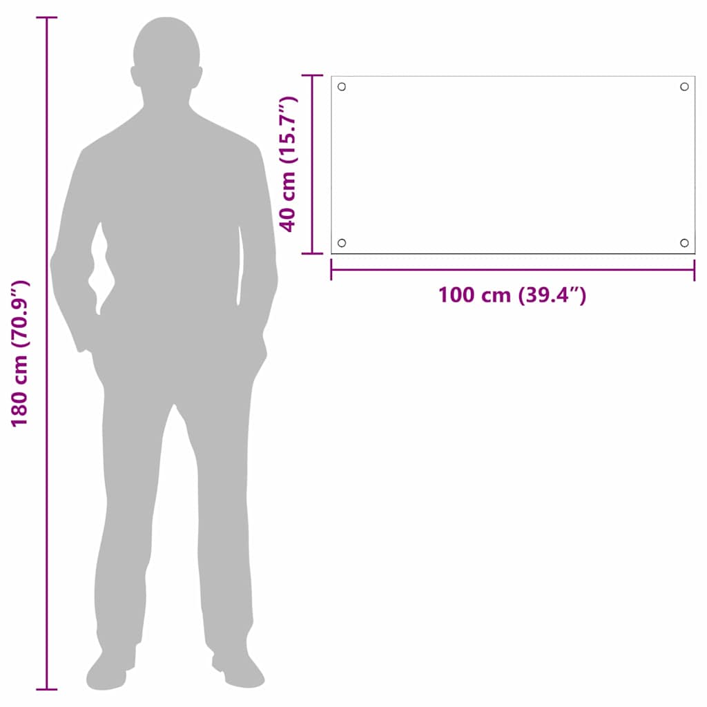 Kitchen Backsplash White 100 x 40 cm Tempered Glass